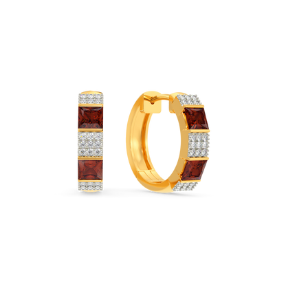 Dream In Red Diamond Earrings