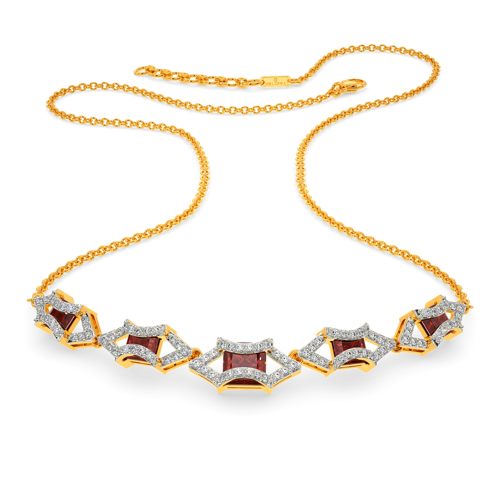 Red Famed Diamond Necklaces