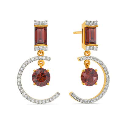 Red Velvet Diamond Earrings