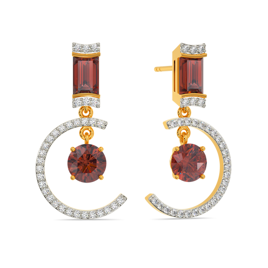 Red Velvet Diamond Earrings