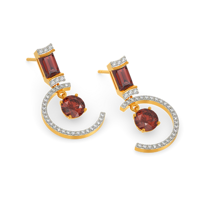 Red Velvet Diamond Earrings