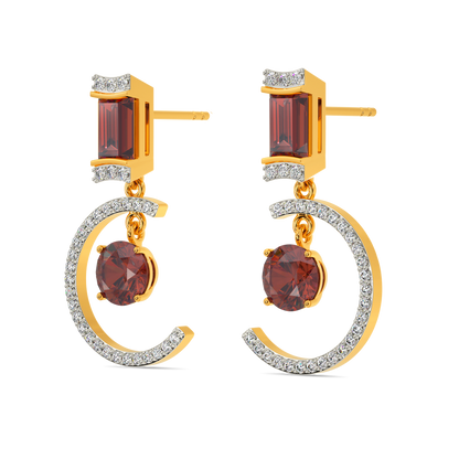 Red Velvet Diamond Earrings