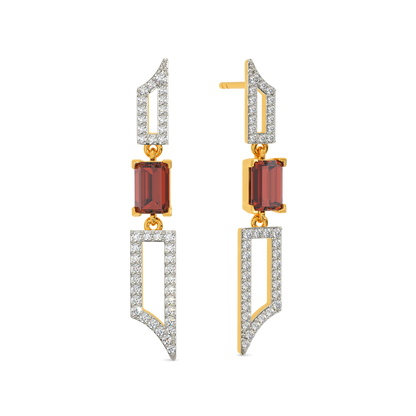 Red Fair Diamond Earrings