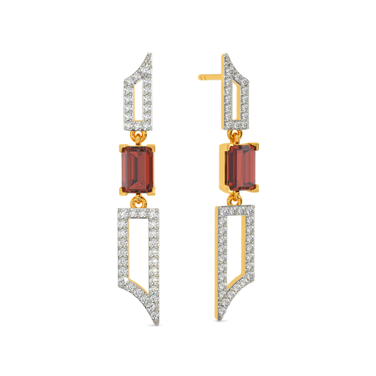 Red Fair Diamond Earrings