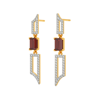 Red Fair Diamond Earrings