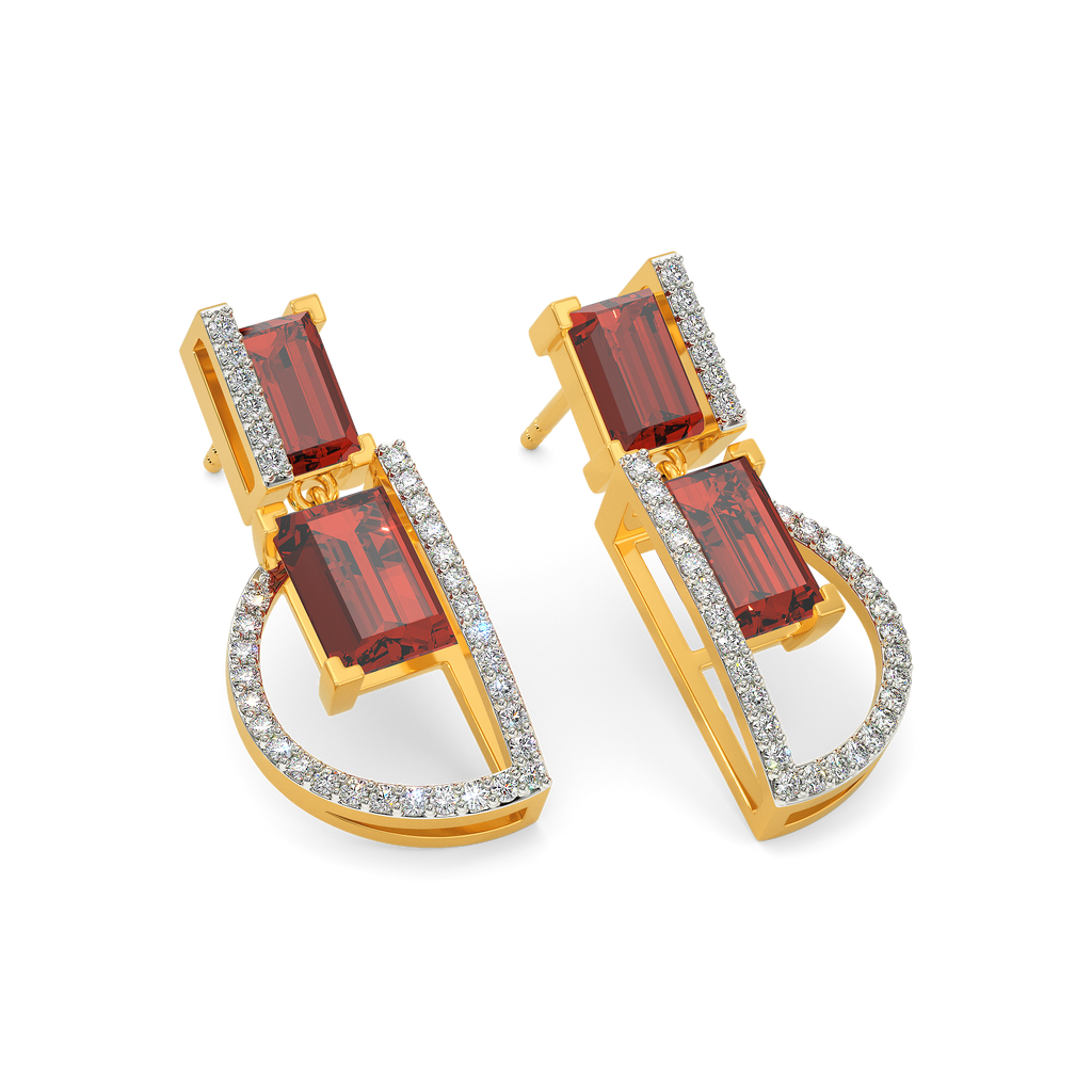 Red Desire Diamond Earrings