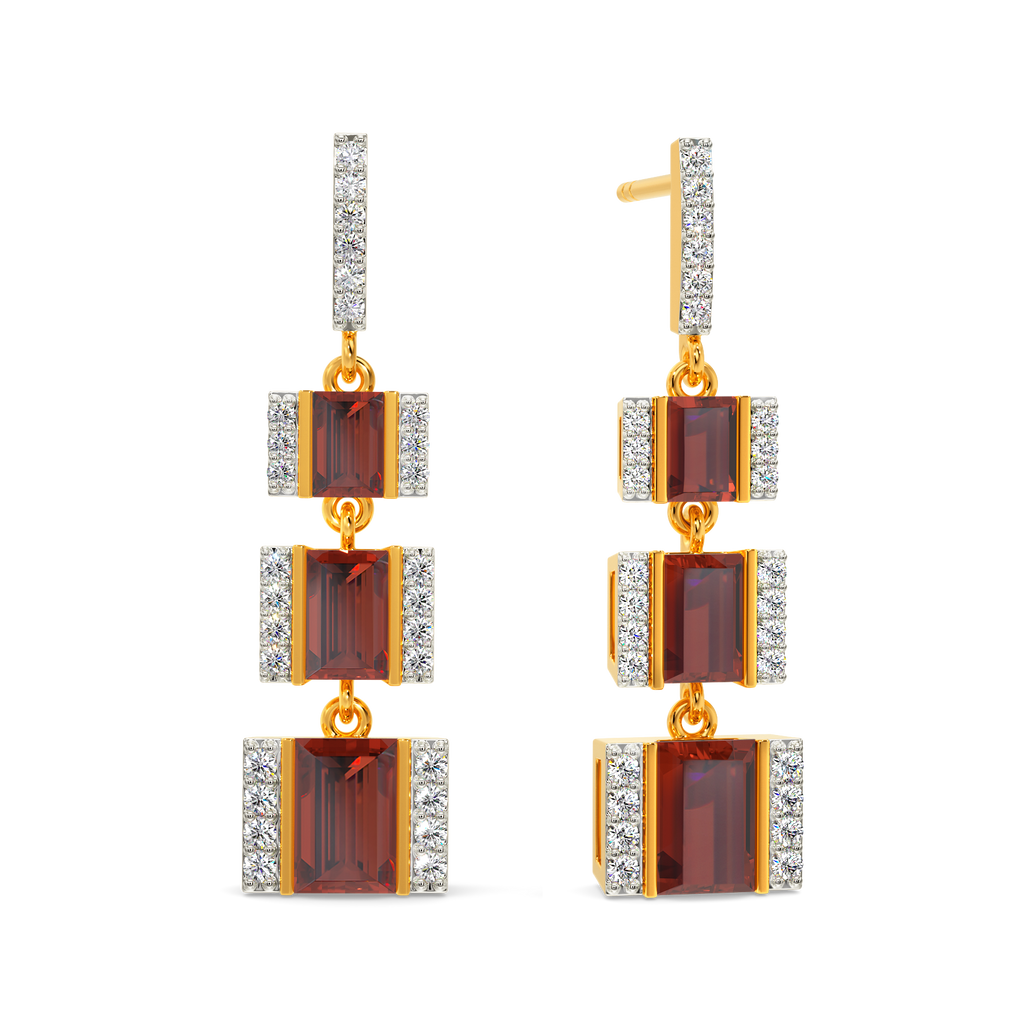 Red Vibe Diamond Earrings