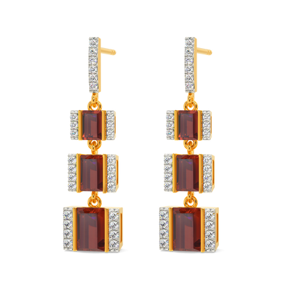 Red Vibe Diamond Earrings