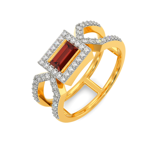 Poppin Red Diamond Rings