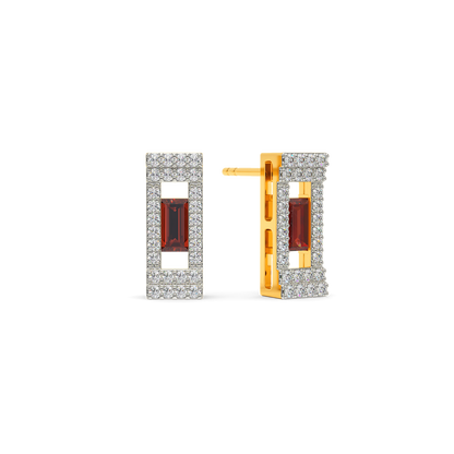 Poppin Red Diamond Earrings