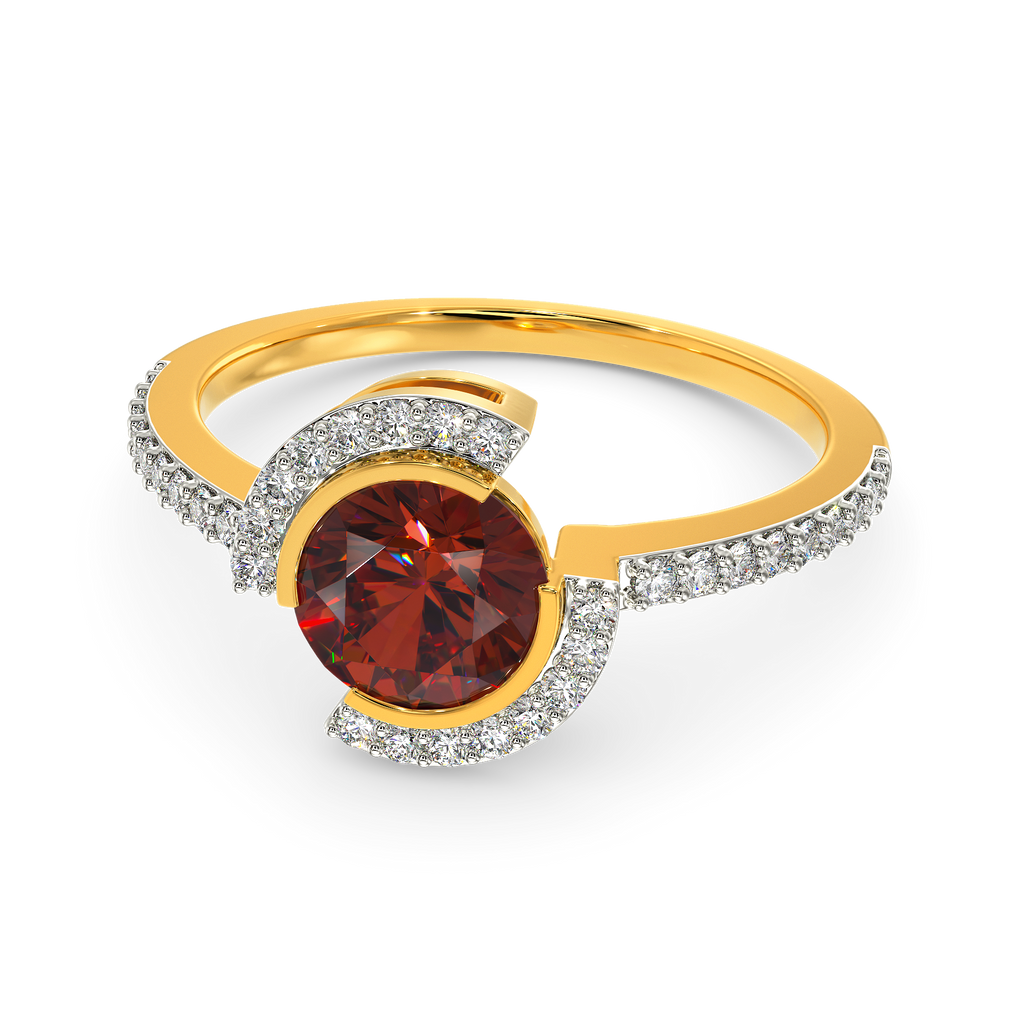 Groove In Red Diamond Rings