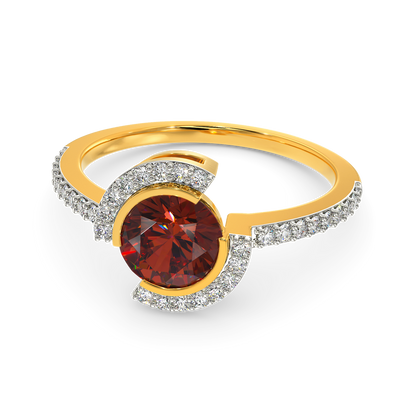 Groove In Red Diamond Rings