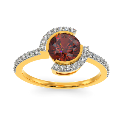 Groove In Red Diamond Rings
