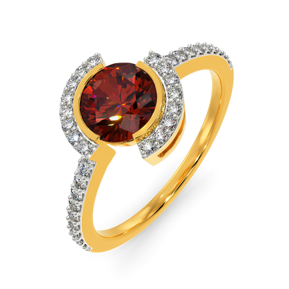 Groove In Red Diamond Rings