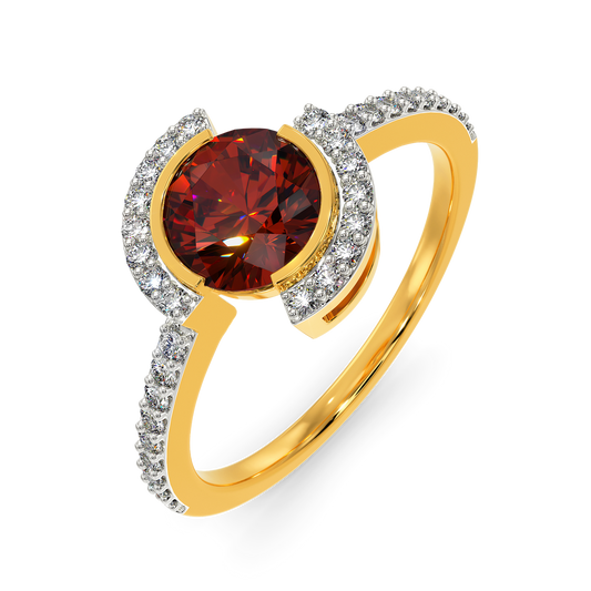 Groove In Red Diamond Rings