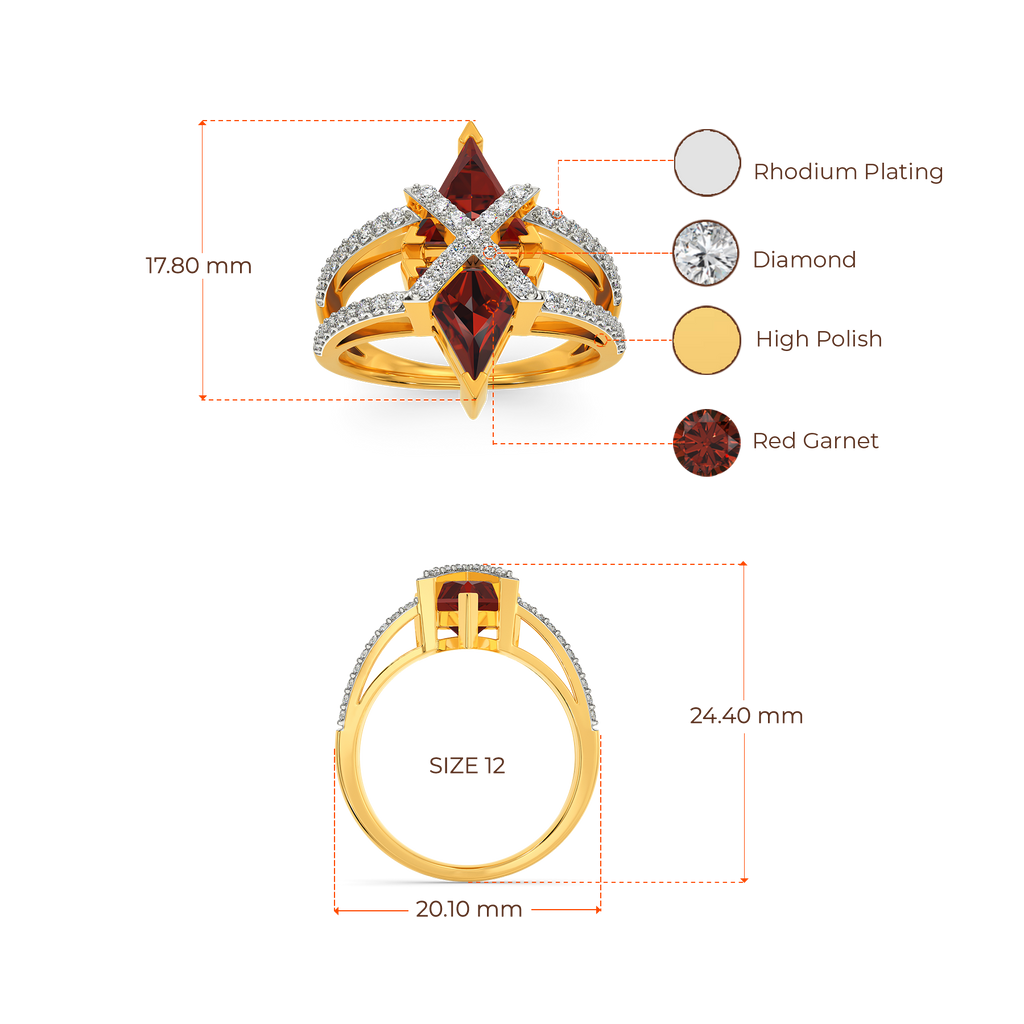 Red Blaze Diamond Rings