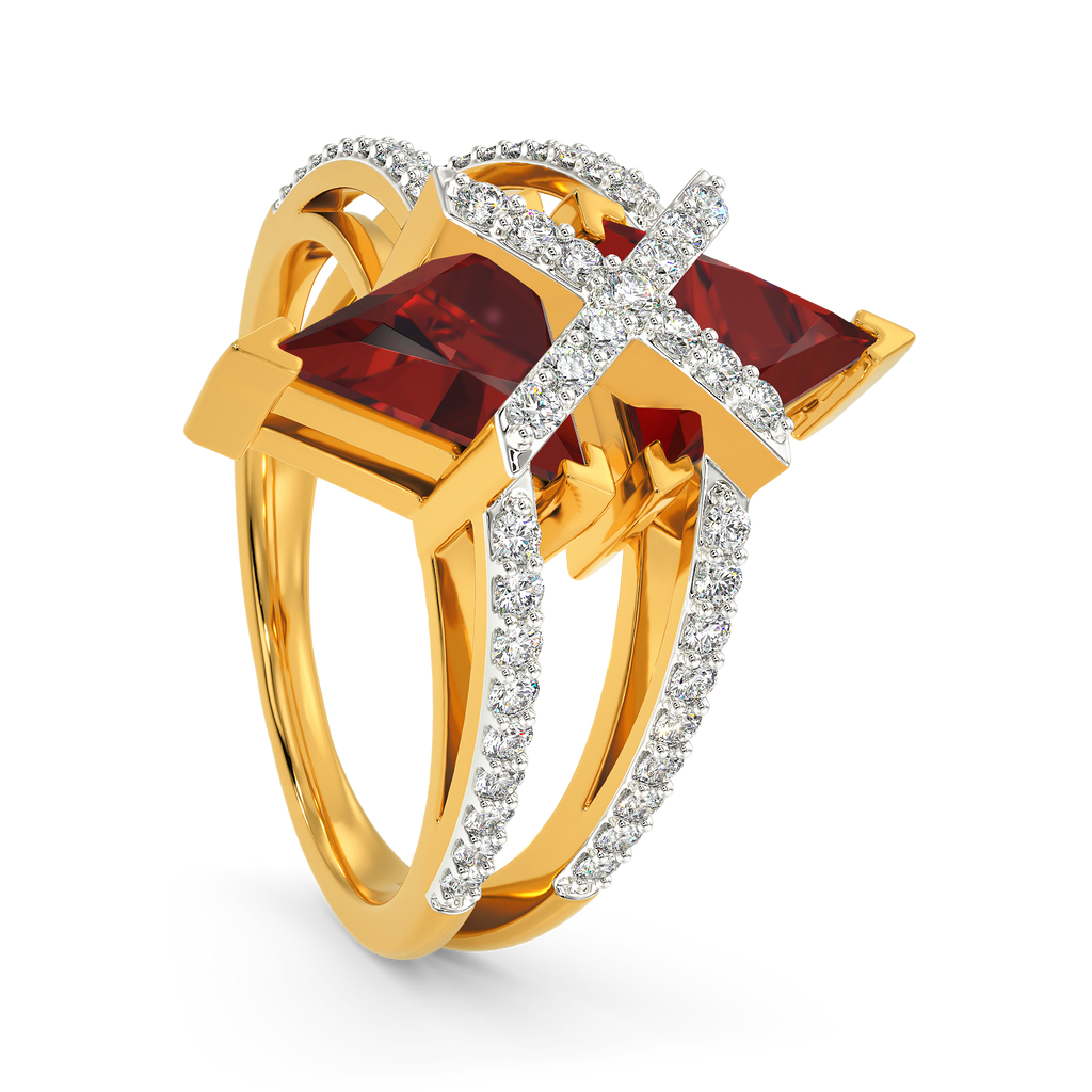 Red Blaze Diamond Rings