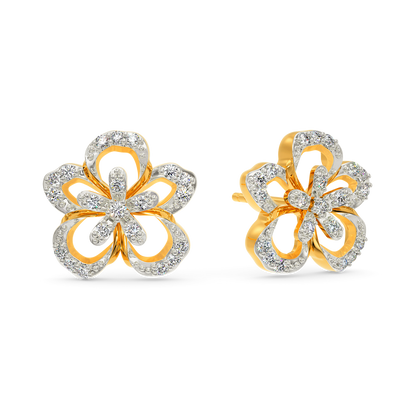 Sing The Floral Song Diamond Earrings