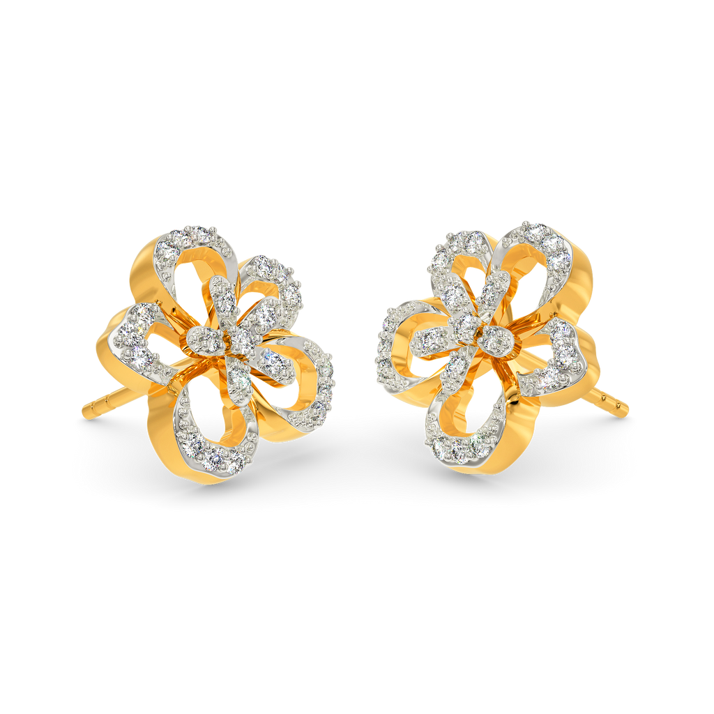 Sing The Floral Song Diamond Earrings