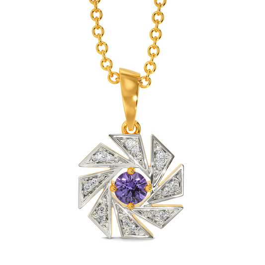 Purple Maze Diamond Pendants