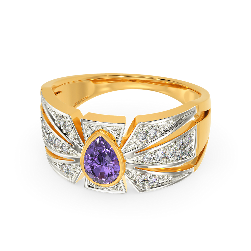 Purple Power Diamond Rings