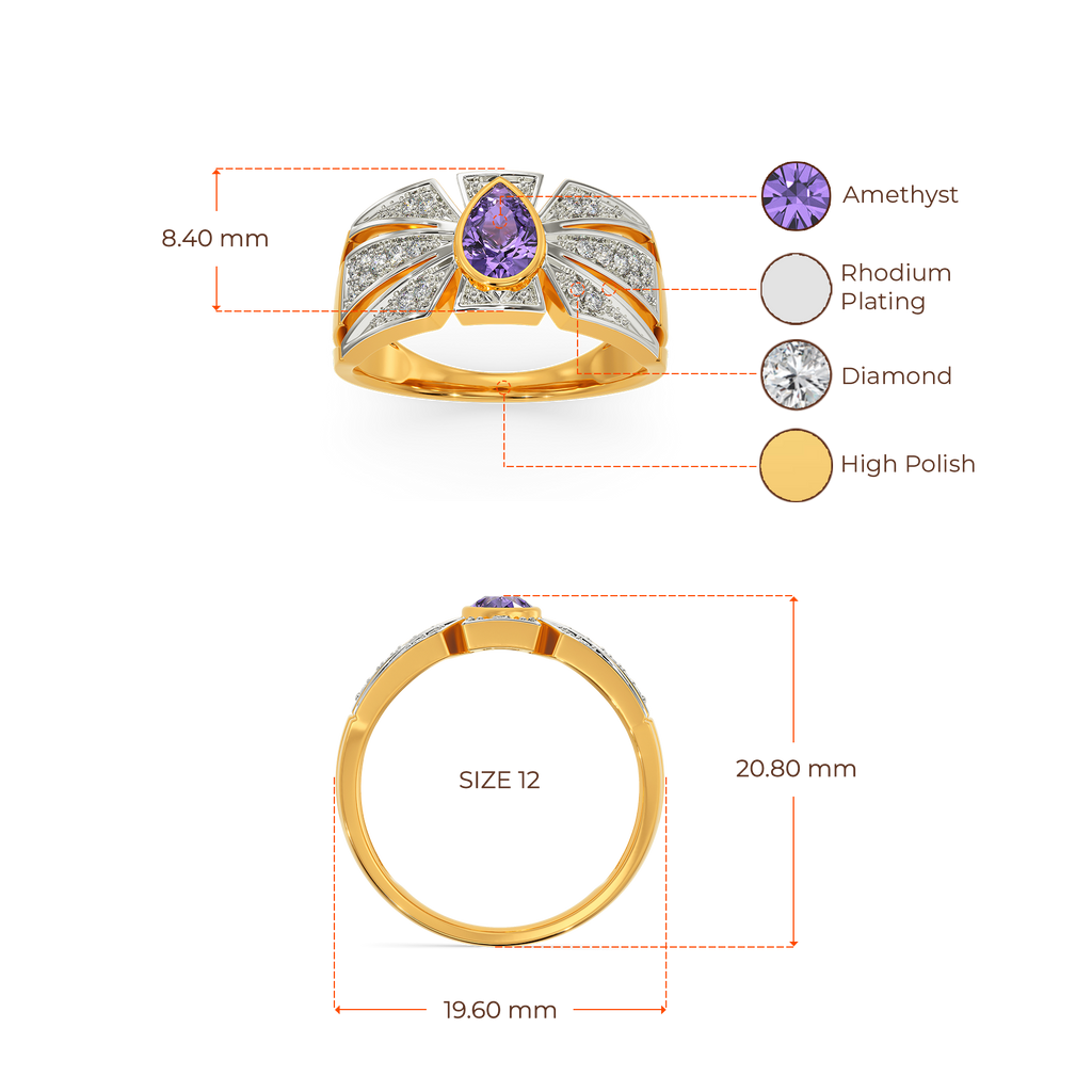 Purple Power Diamond Rings