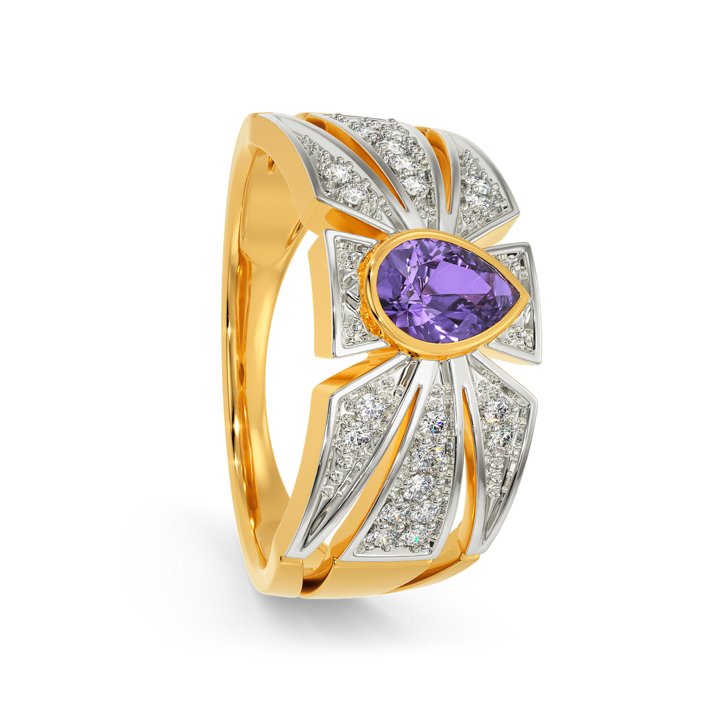 Purple Power Diamond Rings