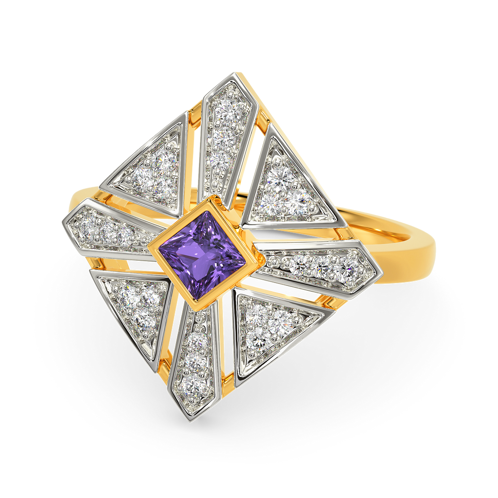Purple Perfect Diamond Rings
