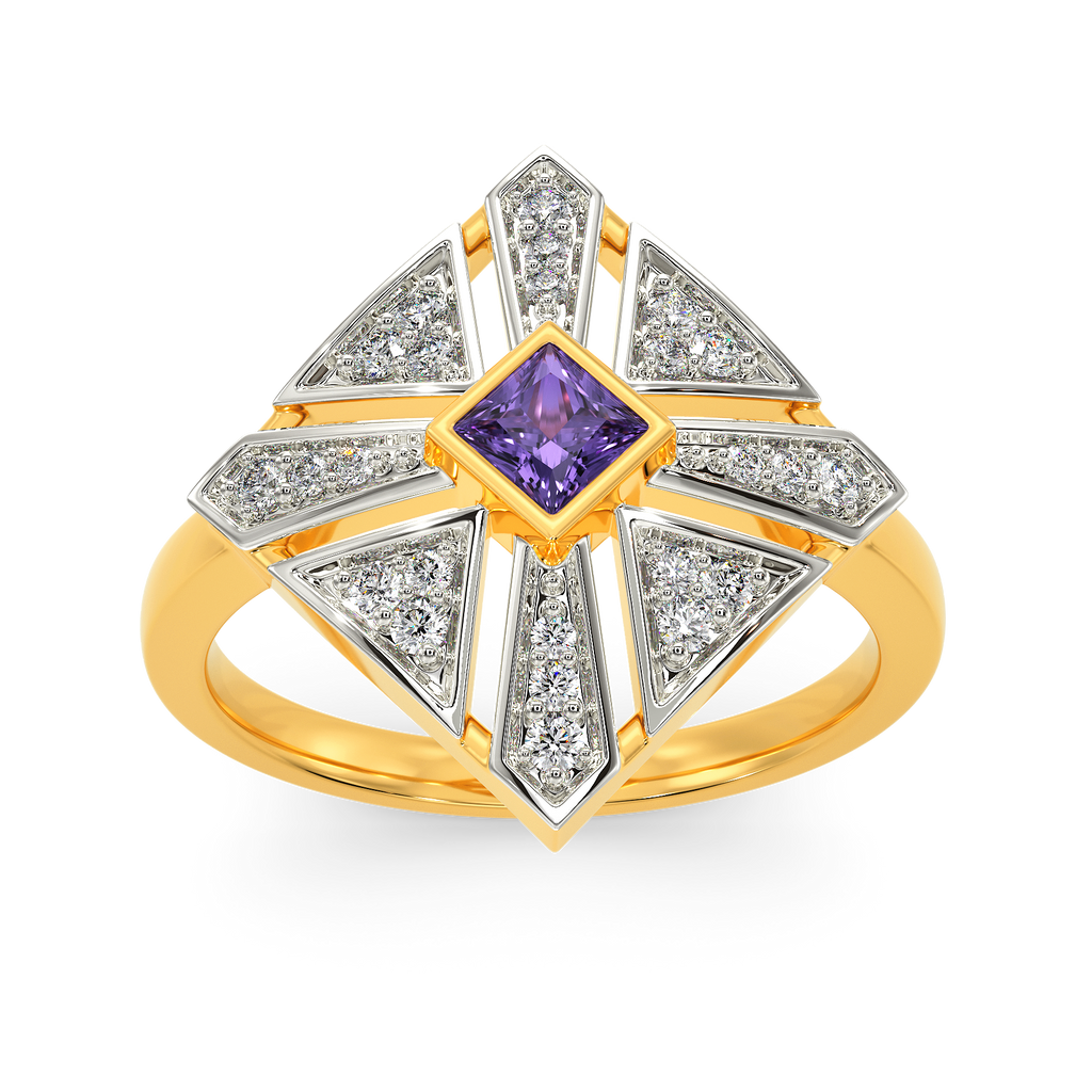 Purple Perfect Diamond Rings