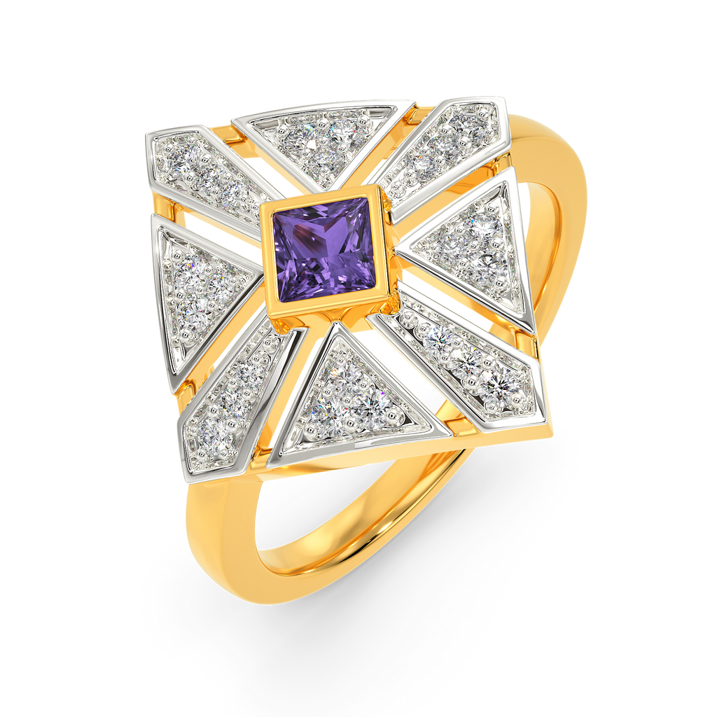 Purple Perfect Diamond Rings