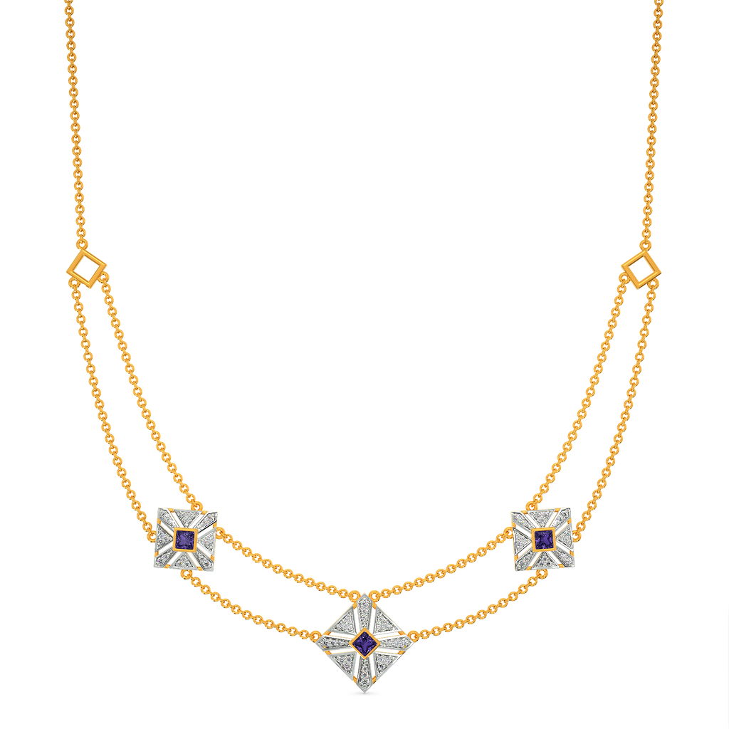 Purple Perfect Diamond Necklaces