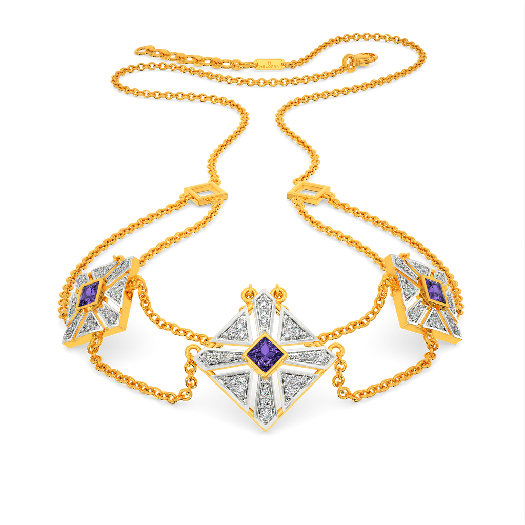 Purple Perfect Diamond Necklaces