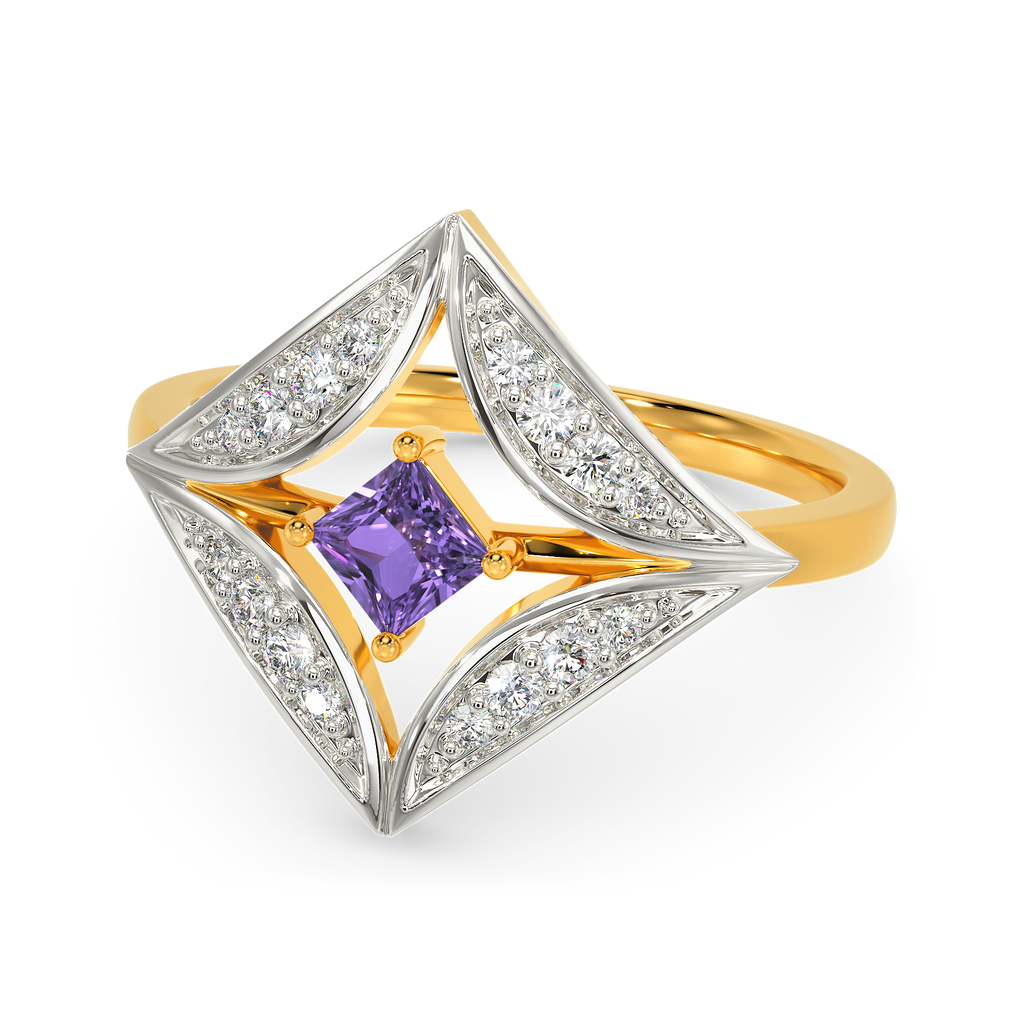 Purple Blaze Diamond Rings