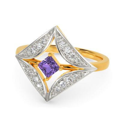 Purple Blaze Diamond Rings