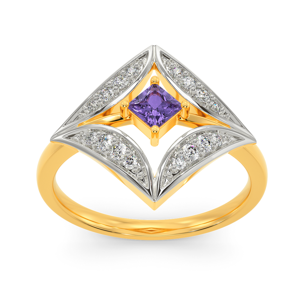 Purple Blaze Diamond Rings