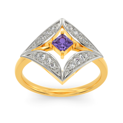 Purple Blaze Diamond Rings