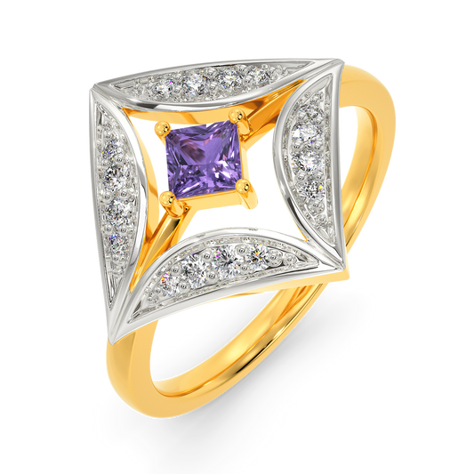 Purple Blaze Diamond Rings