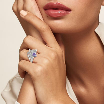 Purple Winter Diamond Rings