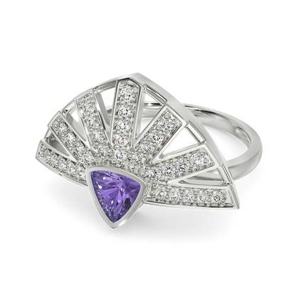 Purple Winter Diamond Rings