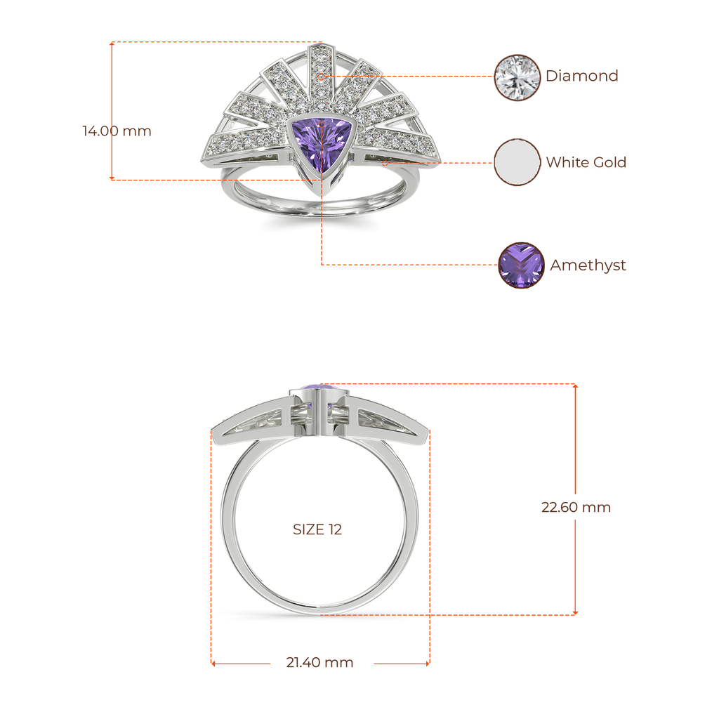 Purple Winter Diamond Rings
