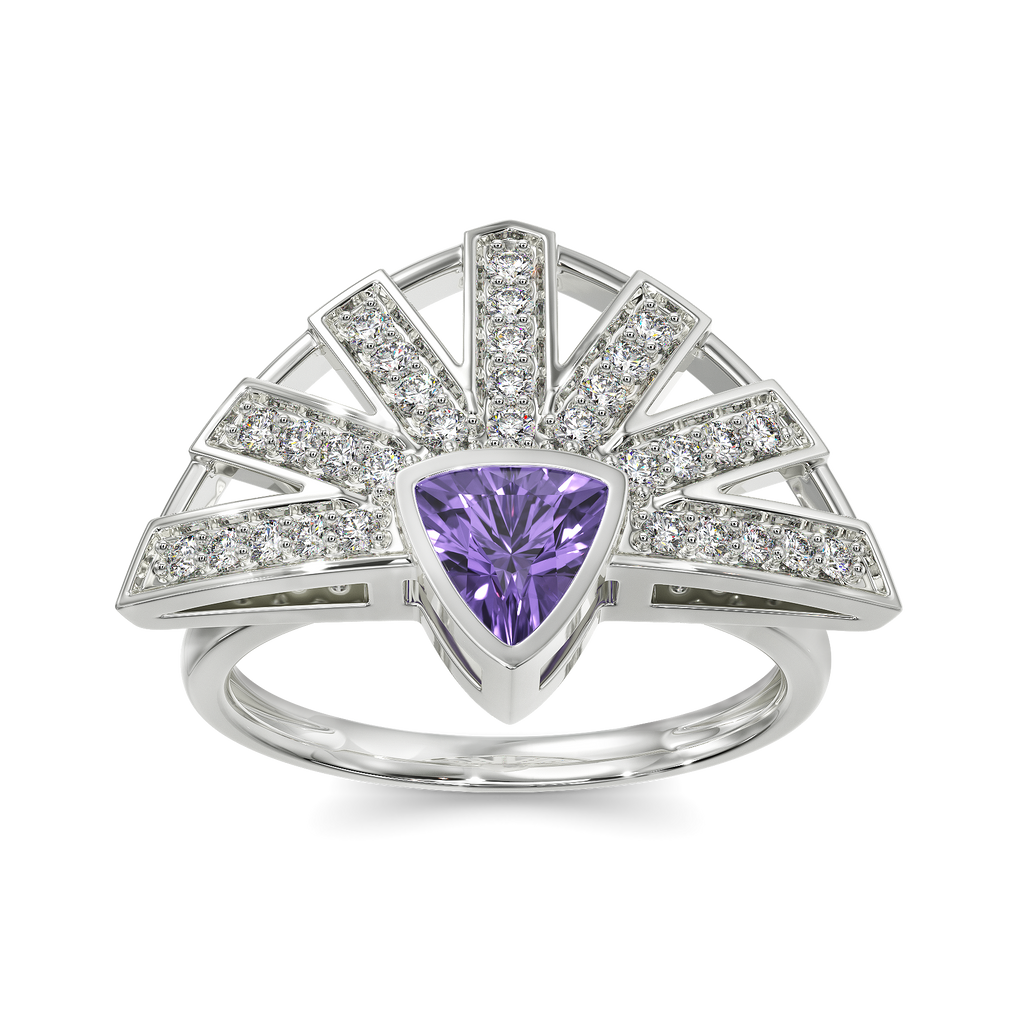 Purple Winter Diamond Rings