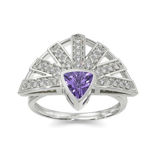Purple Winter Diamond Rings