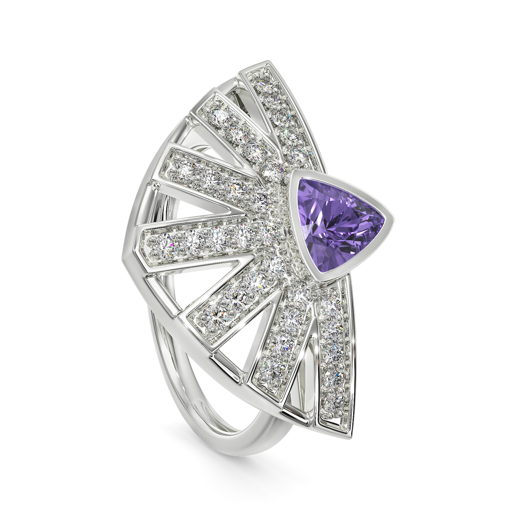 Purple Winter Diamond Rings