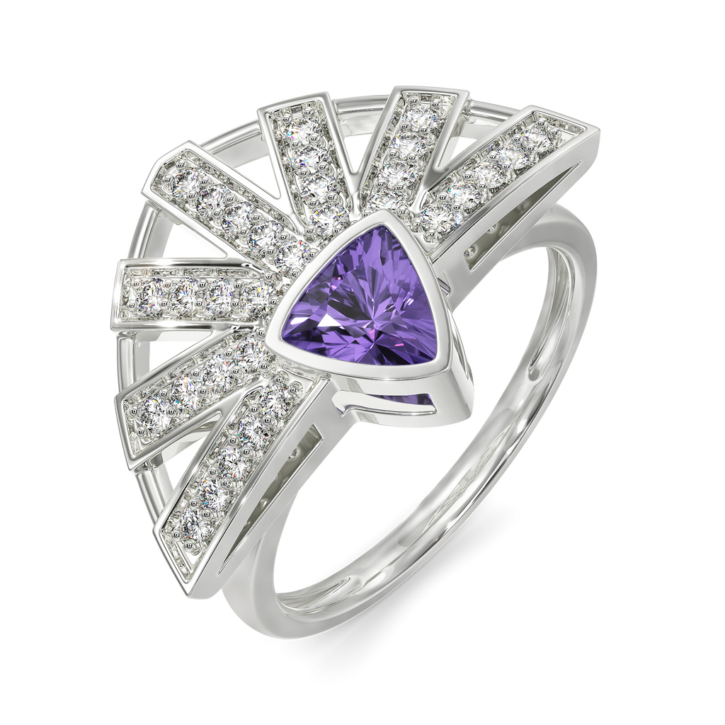 Purple Winter Diamond Rings