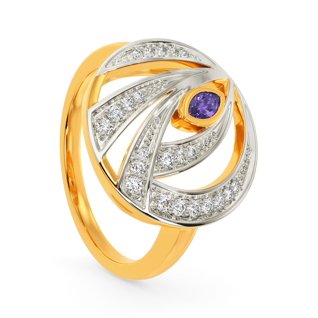 I See Purple  Diamond Rings