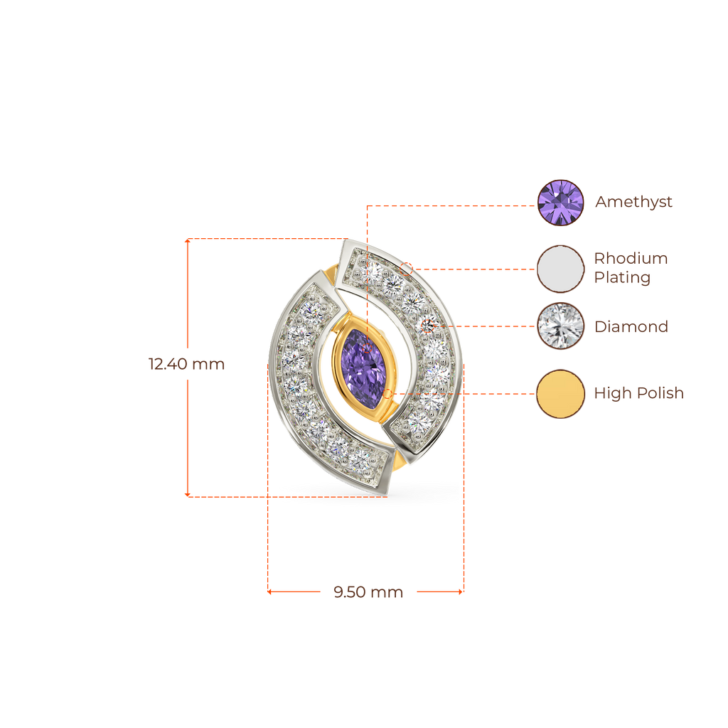 I See Purple  Diamond Earrings