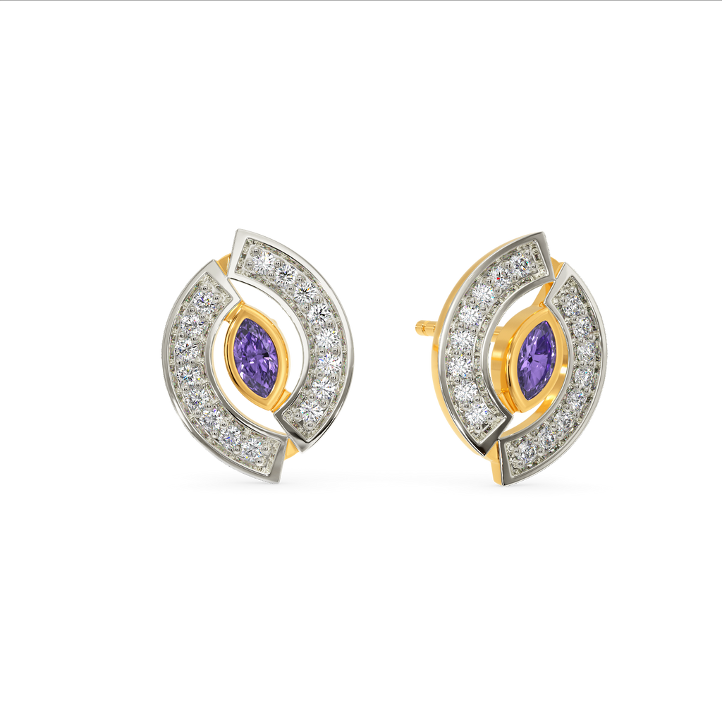I See Purple  Diamond Earrings