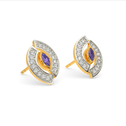 I See Purple  Diamond Earrings