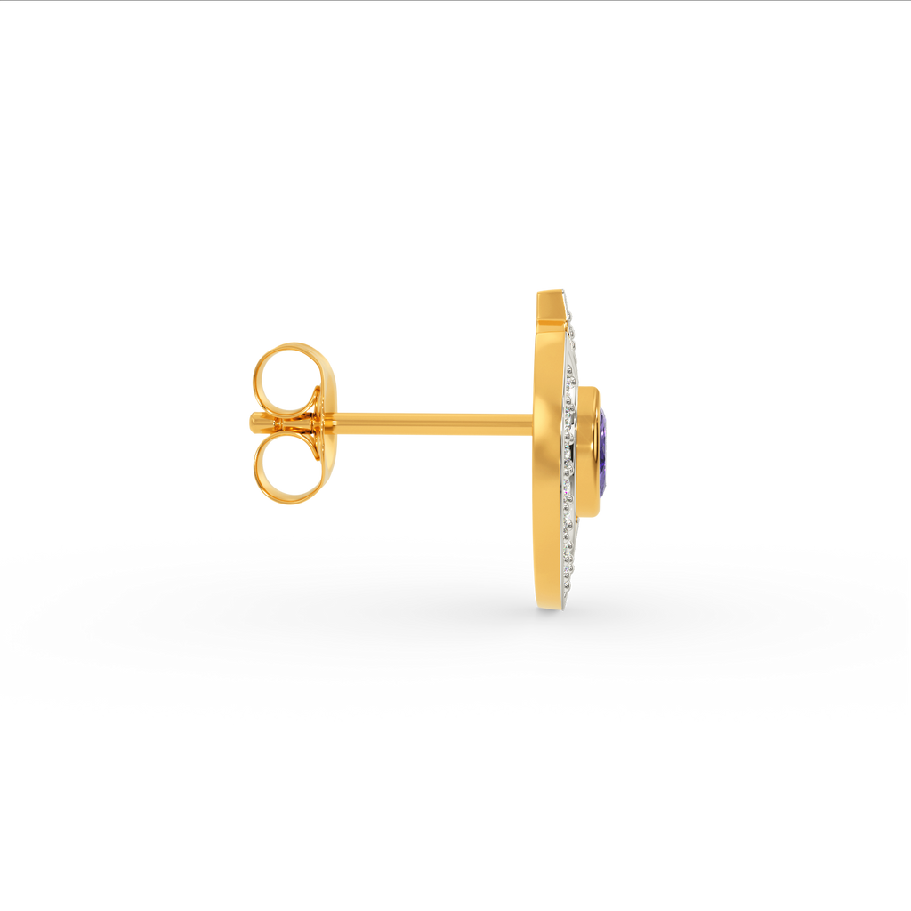 I See Purple  Diamond Earrings