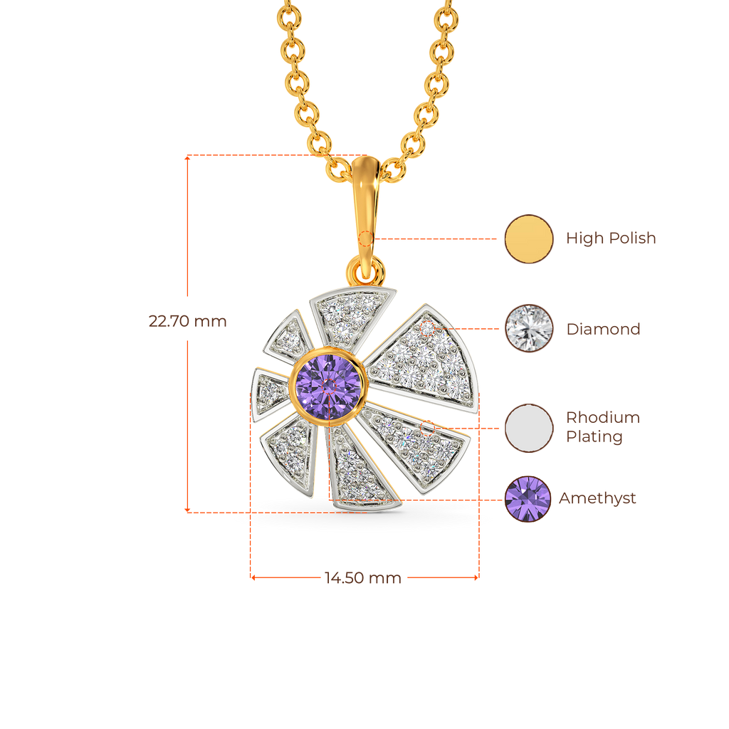 Viola Dreams Diamond Pendants